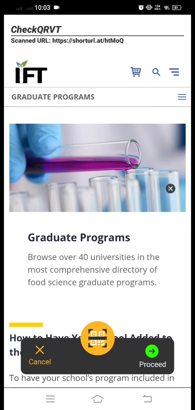 VirusTotal results for the final URL in CheckQRVT